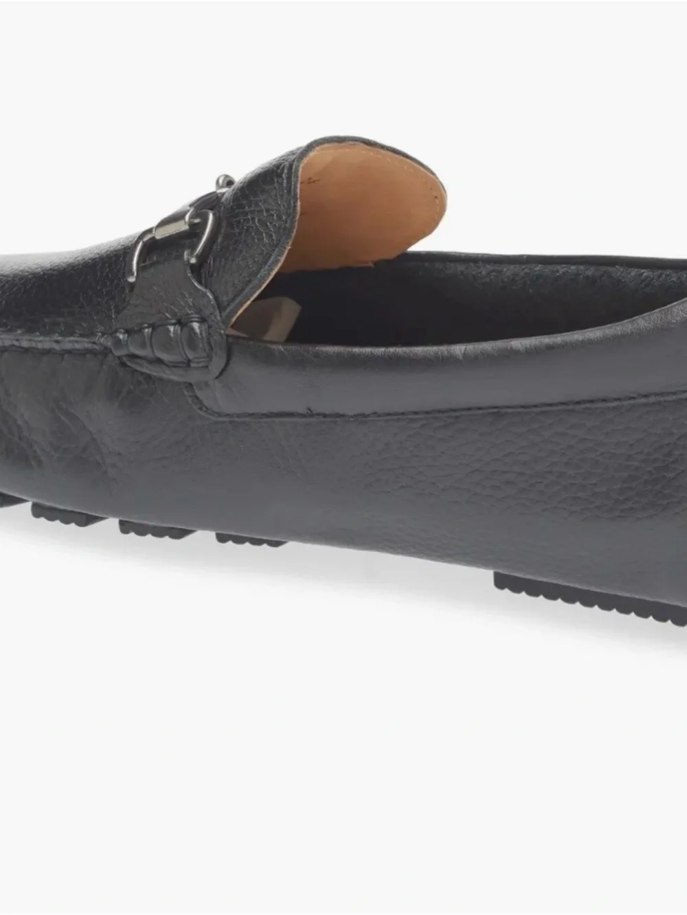 NWOT Nordstrom Men’s Black Leather Bit Driving Loafers